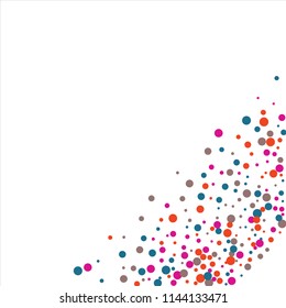 Fashionable background with multicolored circles. Confetti.