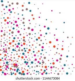 Fashionable background with multicolored circles. Confetti.