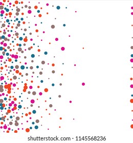 Fashionable background with multicolored circles. Confetti.