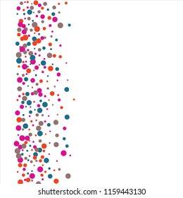 Fashionable background with multicolored circles. Confetti.