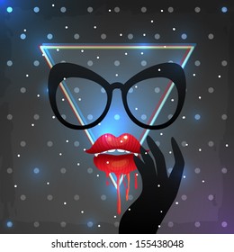 Fashionable background with the Vampire