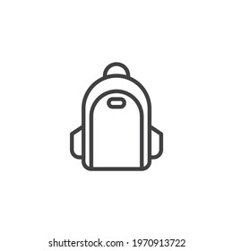Fashionable backpack line icon. linear style sign for mobile concept and web design. Stylish backpack outline vector icon. Symbol, logo illustration. Vector graphics