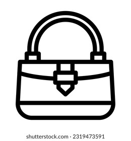 Fashionable Bag Vector Thick Line Icon For Personal And Commercial Use.
