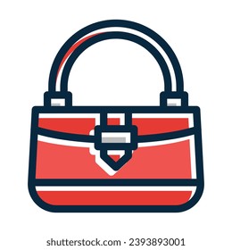 Fashionable Bag Vector Thick Line Filled Dark Colors Icons For Personal And Commercial Use.
