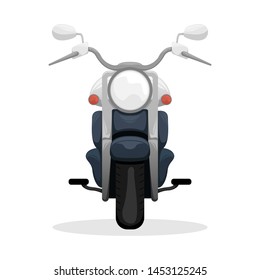 Fashionable black motorcycle. Travelling at speed. Lover of high-speed hour.