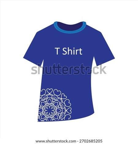 fashionable blue t-shirt design using vector