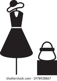 fashionable boutique display Concept Vector Icon Design, Retail Shop Equipment Symbol, Supermarket fixtures Sign, Grocery Store Supplies Stock illustration