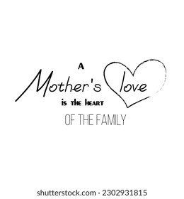 Fashionable calligraphy. Excellent gift card for Mother's Day. Vector illustration on white background. Thanks mom. Greeting print