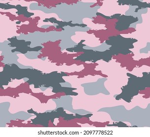 Fashionable camouflage pattern, endless background, stylish vector modern pattern for printing clothes, paper, fabric