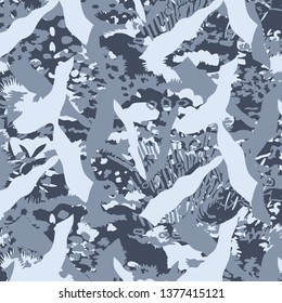 Fashionable camouflage pattern, vector illustration. Animal print, leopard texture 