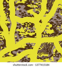 Fashionable camouflage pattern, vector illustration. Animal print, leopard texture 