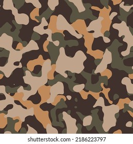 Patrón de camuflaje de moda, ilustración vectorial. Impresión militar .Papel de pared de vector sin soldadura