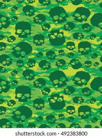 Fashionable camouflage pattern , vector illustration. Seamless vector wallpaper,skull pattern