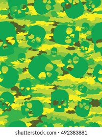 Fashionable camouflage pattern , vector illustration. Seamless vector wallpaper,skull pattern