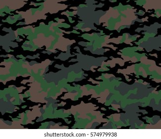 Fashionable camouflage pattern, vector illustration. Military print. Seamless vector wallpaper