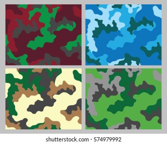 Fashionable camouflage pattern, vector illustration. Military print. Seamless vector wallpaper
