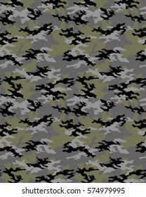 Fashionable camouflage pattern, vector illustration. Military print. Seamless vector wallpaper