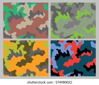 Fashionable camouflage pattern, vector illustration. Military print. Seamless vector wallpaper