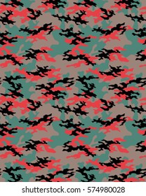 Fashionable camouflage pattern, vector illustration. Military print. Seamless vector wallpaper