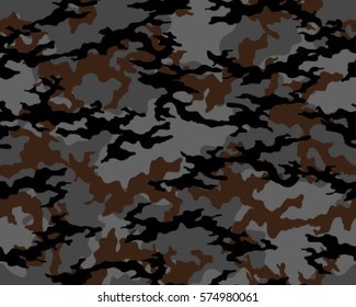 Fashionable camouflage pattern, vector illustration. Military print. Seamless vector wallpaper