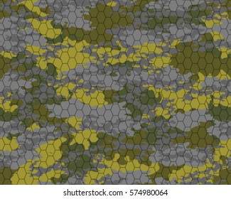 Fashionable camouflage pattern, vector illustration. Military print. Seamless vector wallpaper
