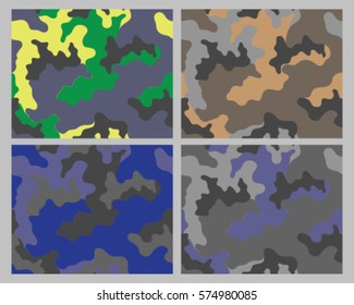 Fashionable camouflage pattern, vector illustration. Military print. Seamless vector wallpaper