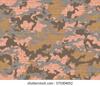 Fashionable camouflage pattern, vector illustration. Military print. Seamless vector wallpaper