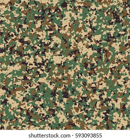 Fashionable camouflage pattern, vector illustration. Millatry print. Army wallpaper