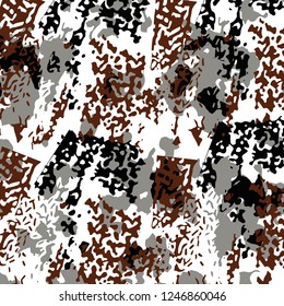 Fashionable camouflage pattern, vector illustration.Military print  Vector wallpaper
