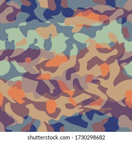 Fashionable camouflage pattern, vector illustration.Military print  Vector wallpaper