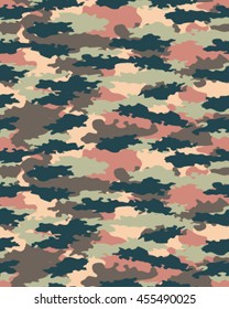 Fashionable camouflage pattern, vector illustration.Military print .Seamless vector wallpaper