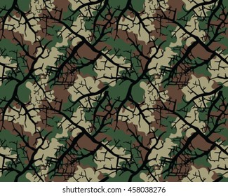 Fashionable camouflage pattern, vector illustration.Military print .Seamless vector wallpaper