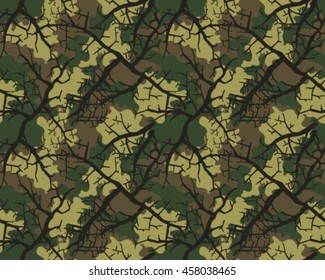 Fashionable camouflage pattern, vector illustration.Military print .Seamless vector wallpaper