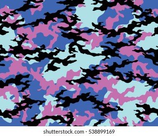 Fashionable camouflage pattern, vector illustration.Military print .Seamless vector wallpaper