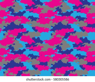 Fashionable camouflage pattern, vector illustration.Military print .Seamless vector wallpaper