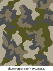 Fashionable camouflage pattern, vector illustration.Military print .Seamless vector wallpaper