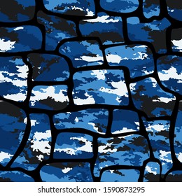 Fashionable camouflage pattern, vector illustration.Millatry print .Seamless vector wallpaper
