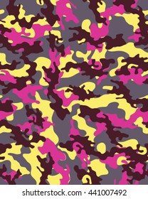 Fashionable camouflage pattern, vector illustration.Millatry print .Seamless vector wallpaper
