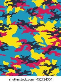 Fashionable camouflage pattern, vector illustration.Millatry print .Seamless vector wallpaper