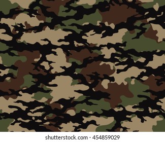 Fashionable camouflage pattern, vector illustration.Millatry print .Seamless vector wallpaper