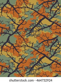 Fashionable camouflage pattern, vector illustration.Millatry print .Seamless vector wallpaper
