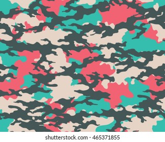 Fashionable camouflage pattern, vector illustration.Millatry print .Seamless vector wallpaper