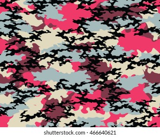 Fashionable camouflage pattern, vector illustration.Millatry print .Seamless vector wallpaper