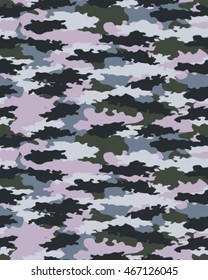 Fashionable camouflage pattern, vector illustration.Millatry print .Seamless vector wallpaper