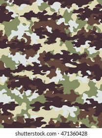 Fashionable camouflage pattern, vector illustration.Millatry print .Seamless vector wallpaper