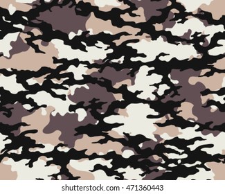 Fashionable camouflage pattern, vector illustration.Millatry print .Seamless vector wallpaper