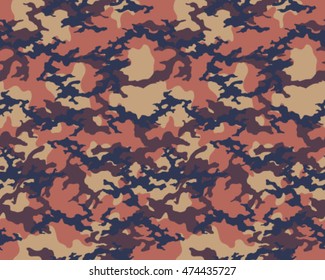 Fashionable camouflage pattern, vector illustration.Millatry print .Seamless vector wallpaper