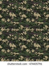 Fashionable camouflage pattern, vector illustration.Millatry print .Seamless vector wallpaper