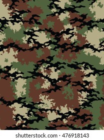 Fashionable camouflage pattern, vector illustration.Millatry print .Seamless vector wallpaper