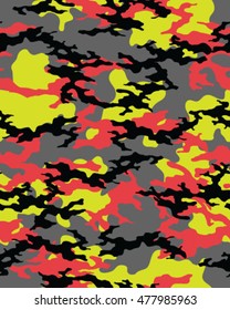 Fashionable camouflage pattern, vector illustration.Millatry print .Seamless vector wallpaper
